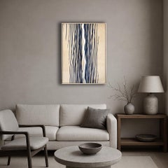 Antique kimono textile art "River ~Flow~" by ikasu Japan