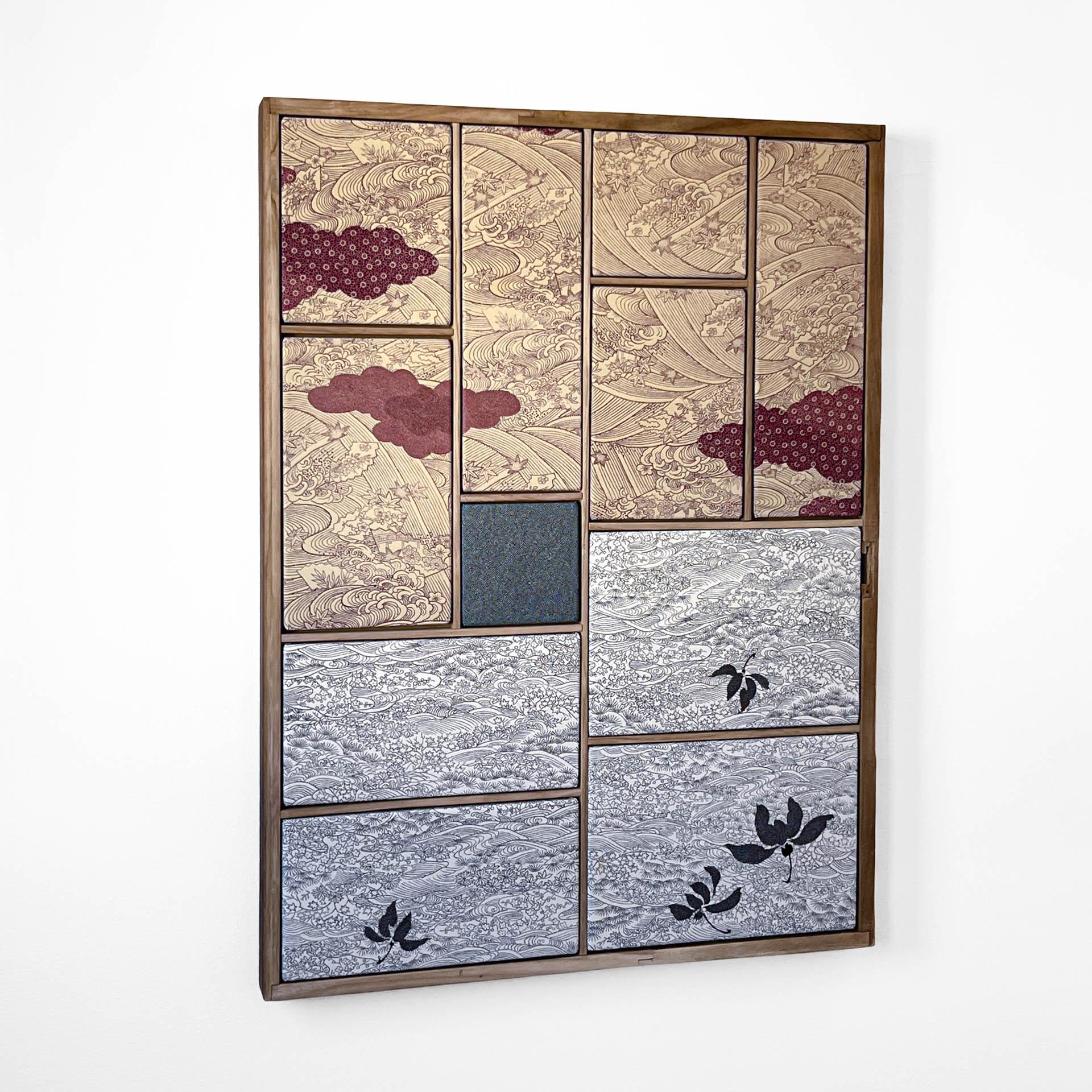 Japanese Antique kimono textile art 