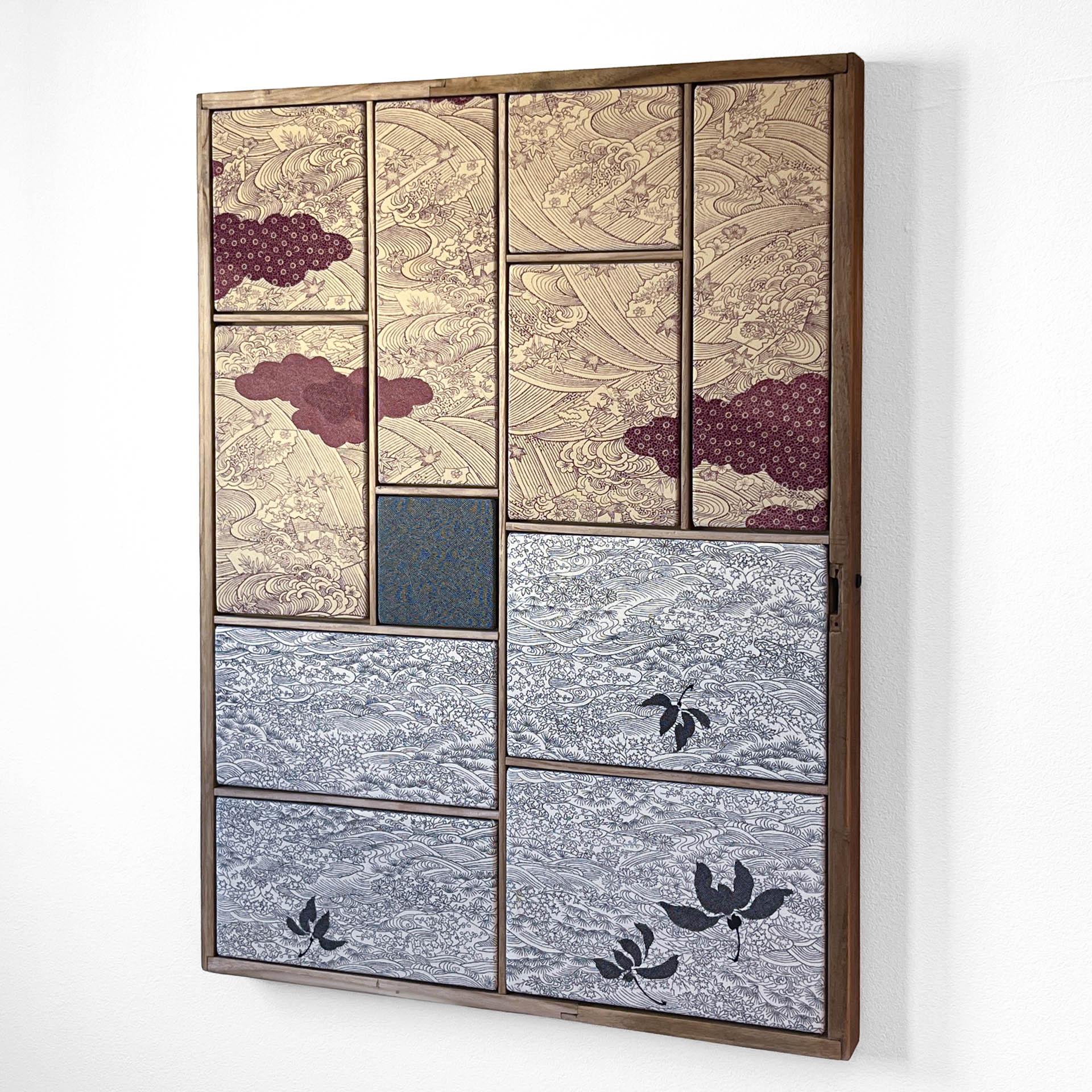 Hand-Crafted Antique kimono textile art 
