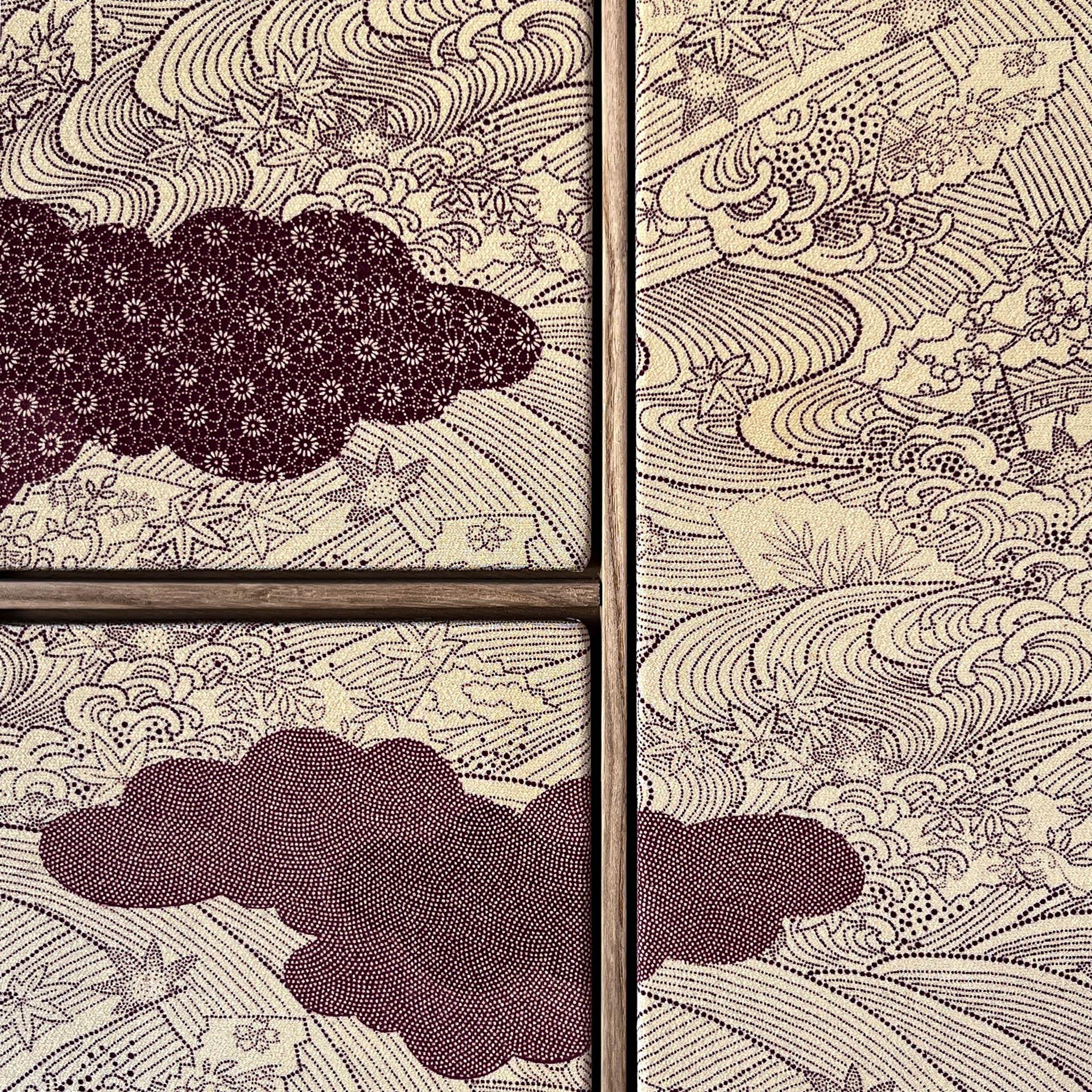 Silk Antique kimono textile art 