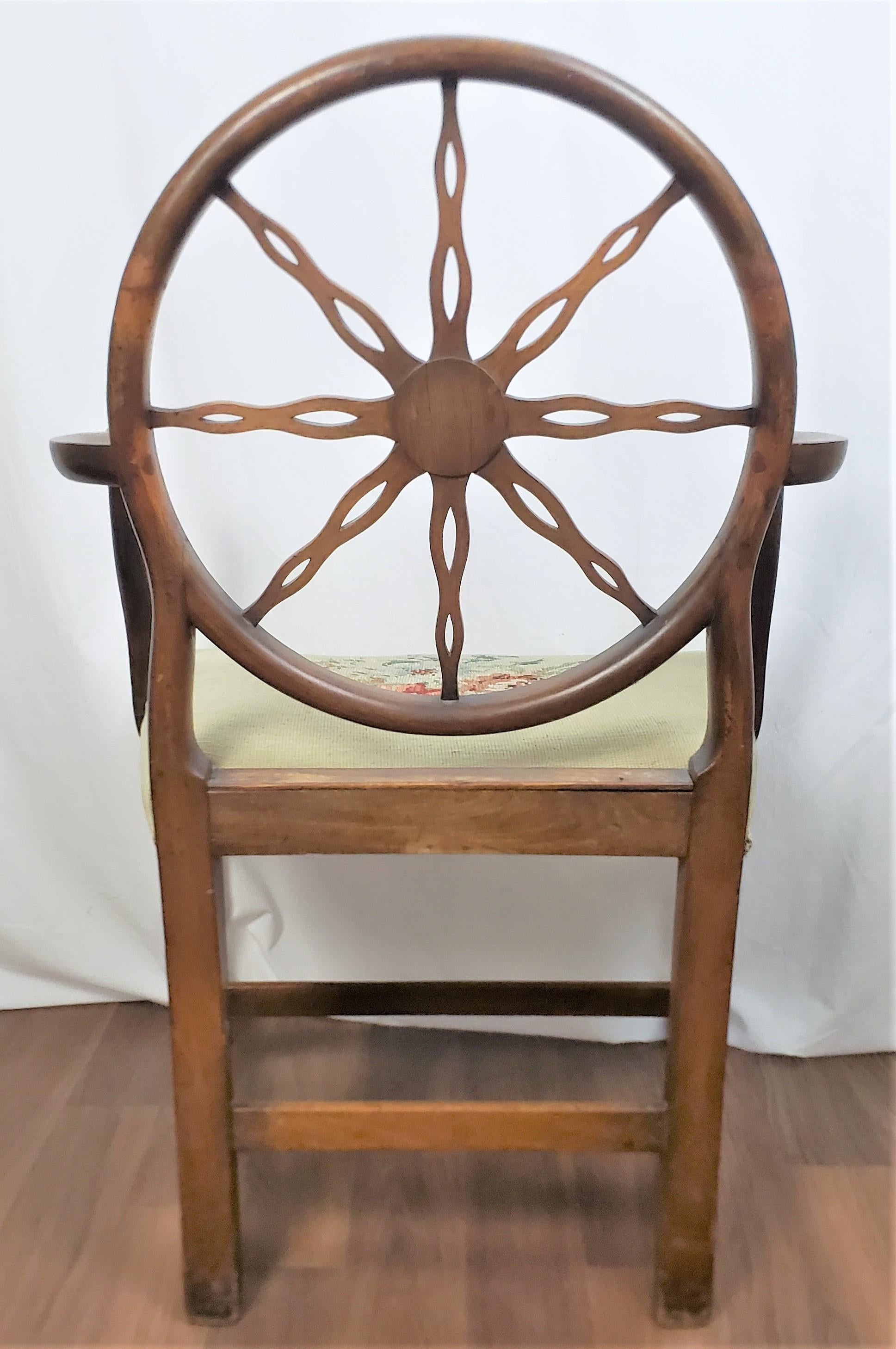 Antike König George III Periode Wheelelback Armchair oder Side Chair Frame im Zustand „Gut“ im Angebot in Hamilton, Ontario