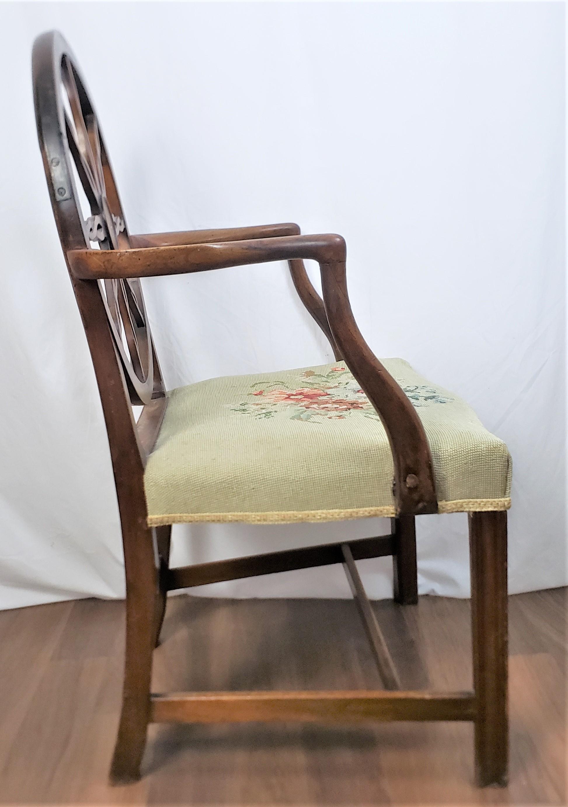 Antike König George III Periode Wheelelback Armchair oder Side Chair Frame (18. Jahrhundert) im Angebot