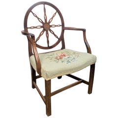 Ancienne armature de fauteuil ou de chaise d'appoint à roulettes de l'époque du roi George III