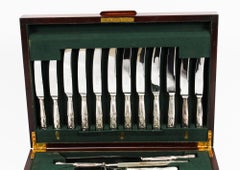 Antique Kings Pattern Cooper Bros & Sons Canteen x 8 Silver Plated Cutlery 1920s