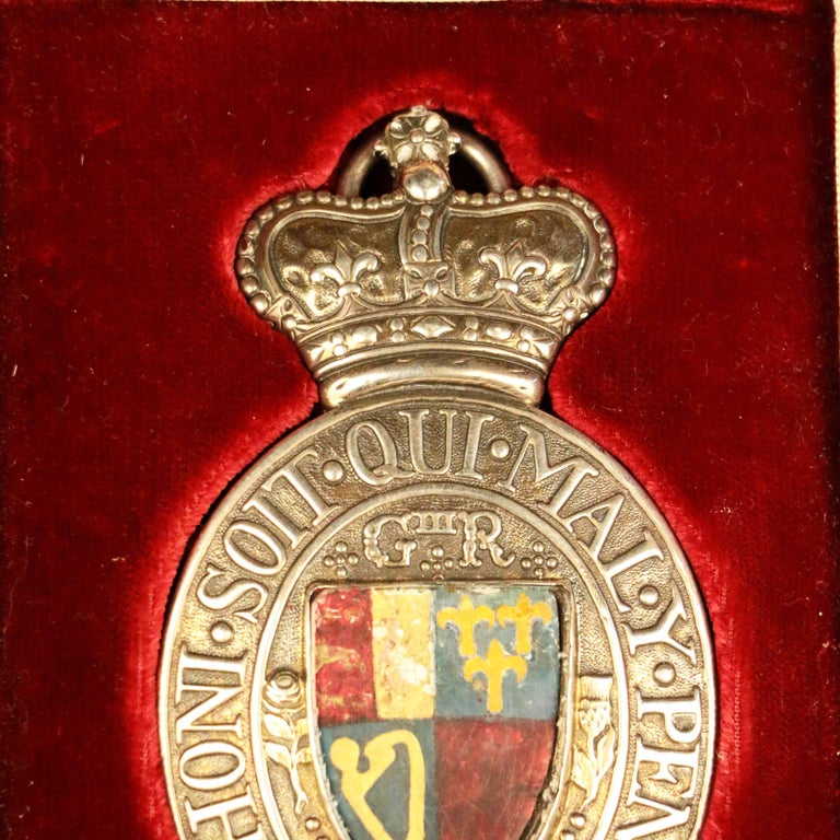 Antique King's Silver Messenger Badge at 1stDibs