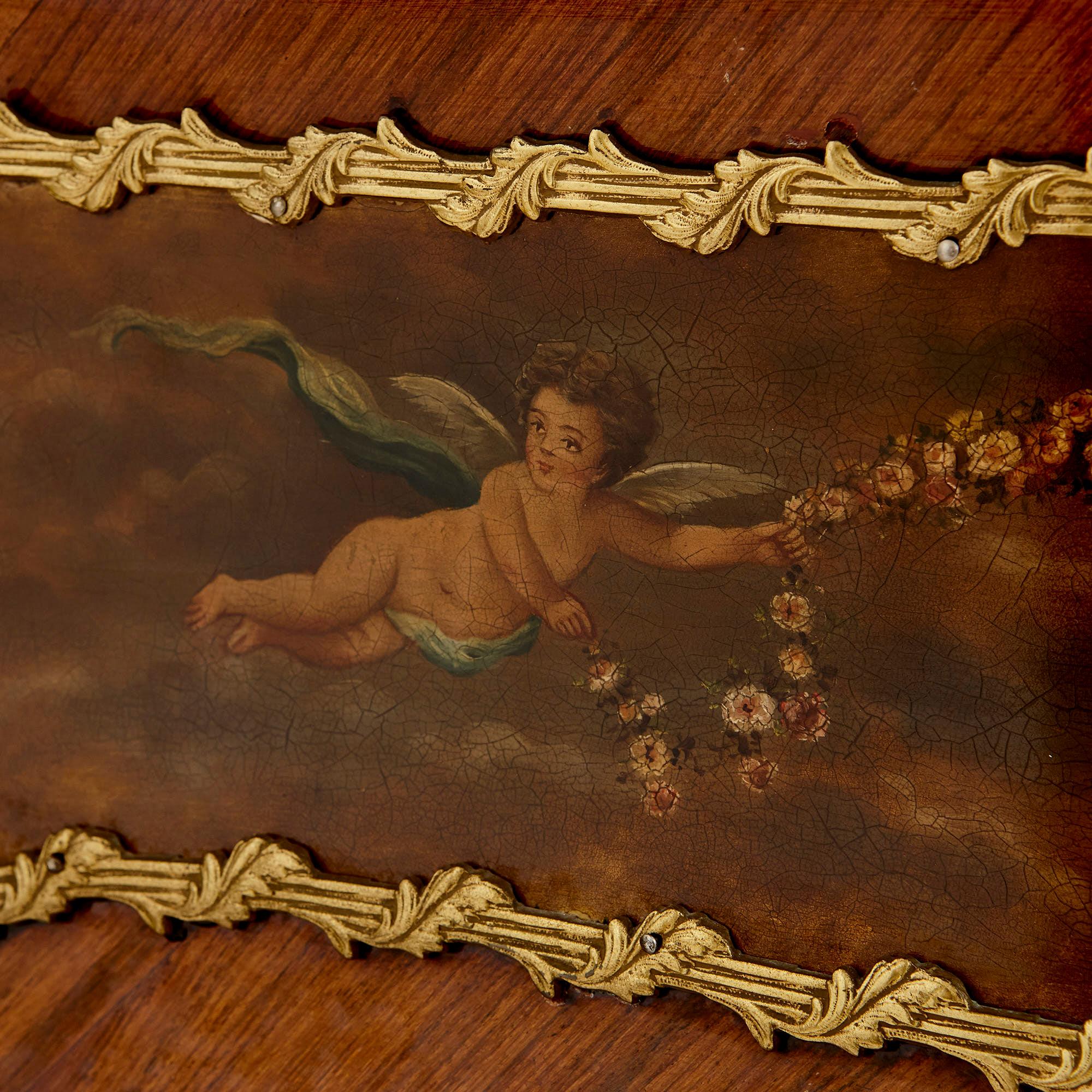 Armario Auxiliar Antiguo de Madera de Rey, Bronce Dorado y Vernis Martin Ormolú en venta