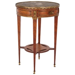 Antique Kingwood, Ormolu and Fluorite Side Table by Maison Millet