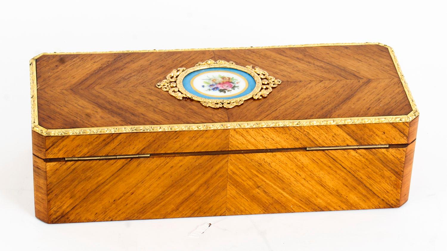 Antique  Parquetry Ormolu Mounted Casket, 19th Century In Good Condition In London, GB