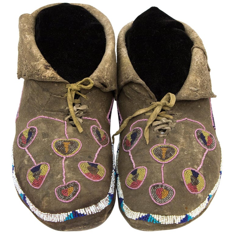 Indian Moccasins Kiowa Moccasins Antique Native American Moccasins