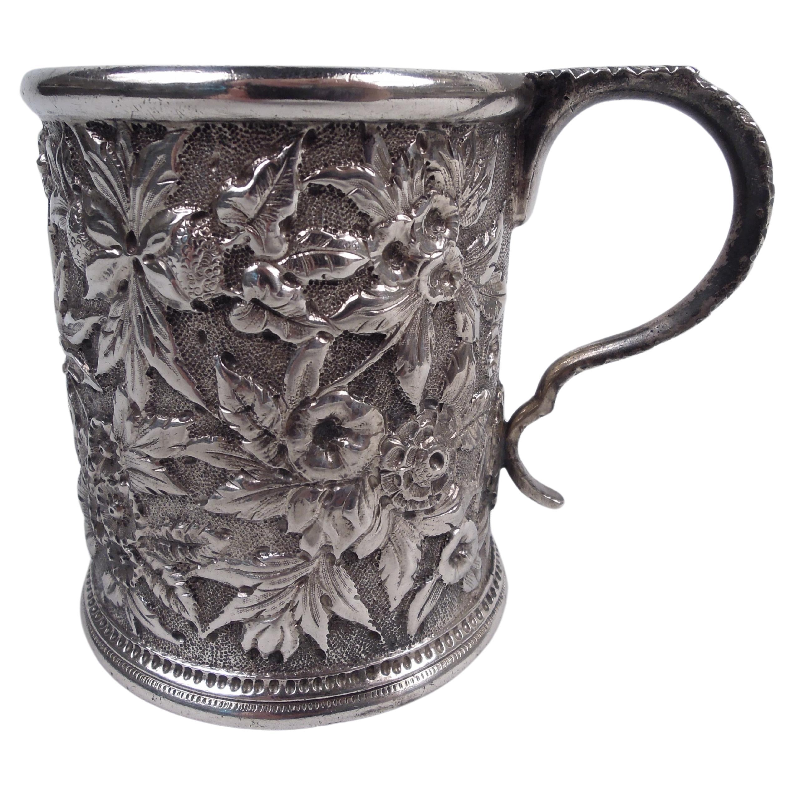 Antique Kirk Baltimore Repousse Silver Baby Cup