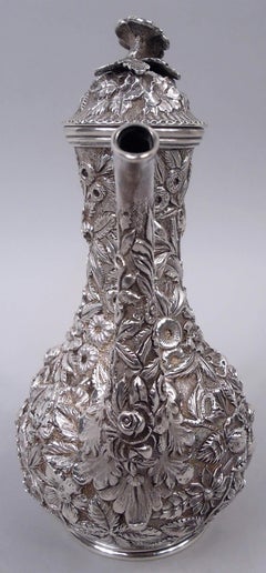 Antike Kirk Baltimore Repousse Sterling Silber Bachelor Kaffeekanne