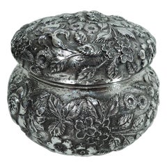 Antique Kirk Baltimore Repousse Sterling Silver Trinket Box