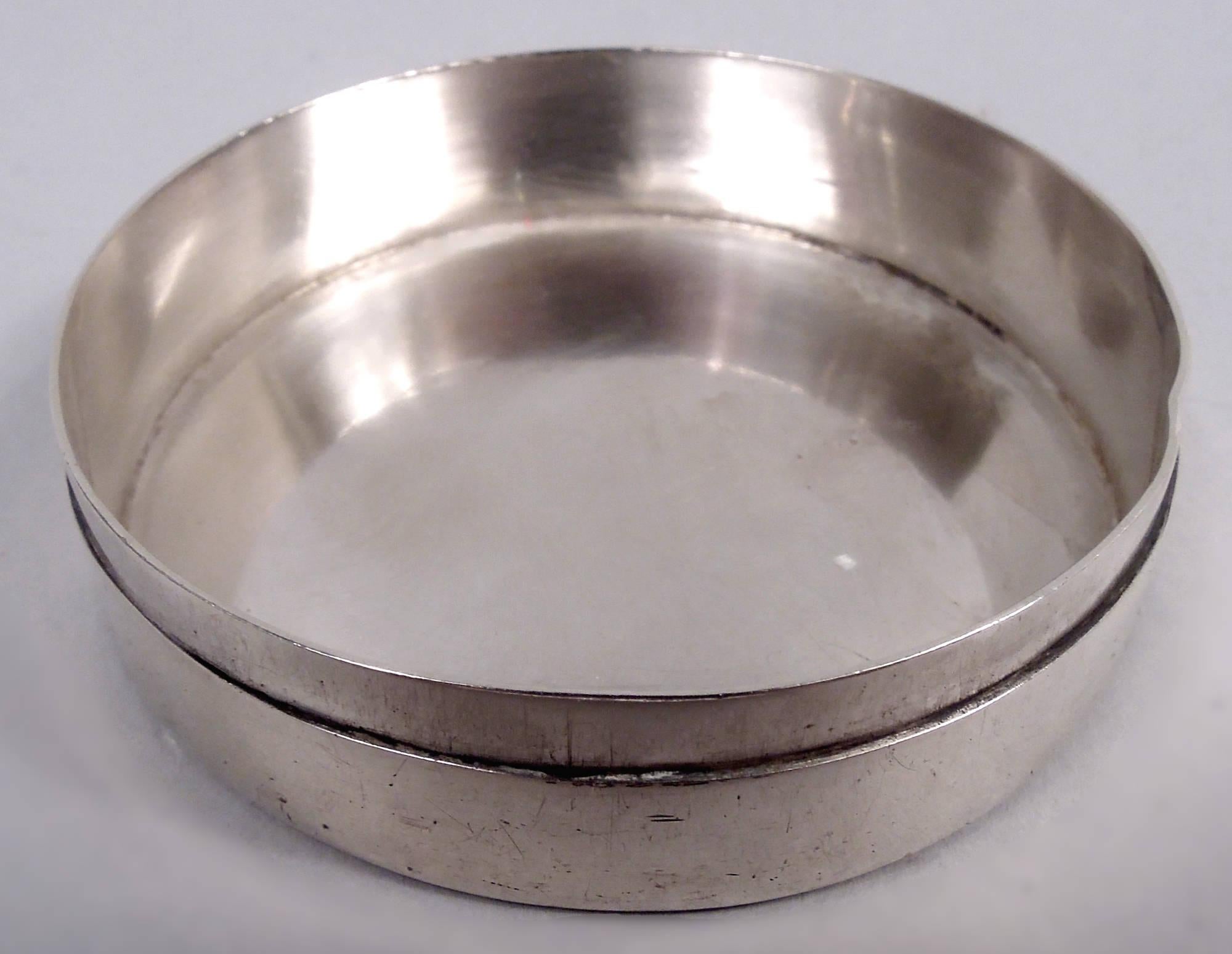 20th Century Antique Kirk Baltimore Small Sterling Silver Box with Pastoral Scene For Sale