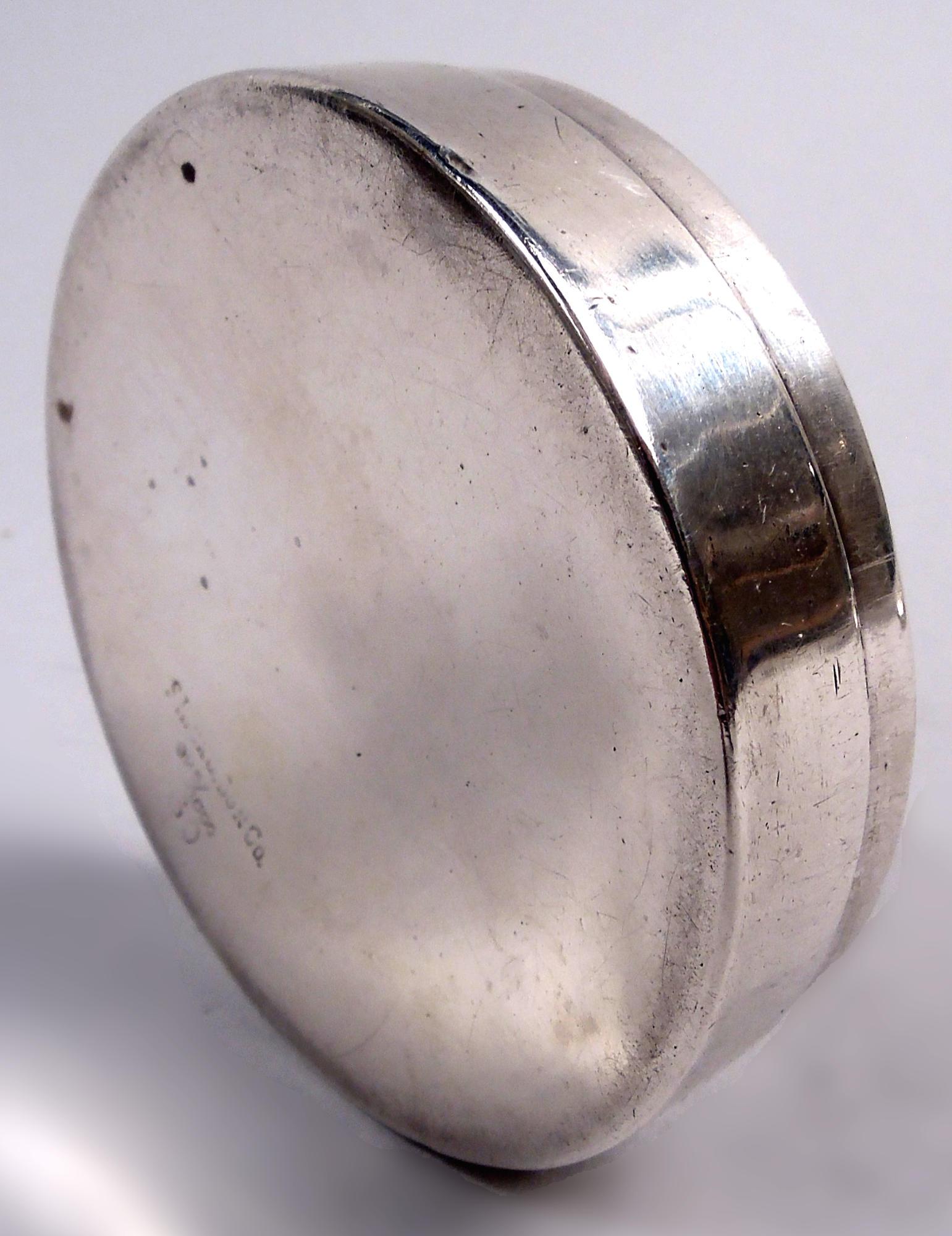Antique Kirk Baltimore Small Sterling Silver Box with Pastoral Scene For Sale 1