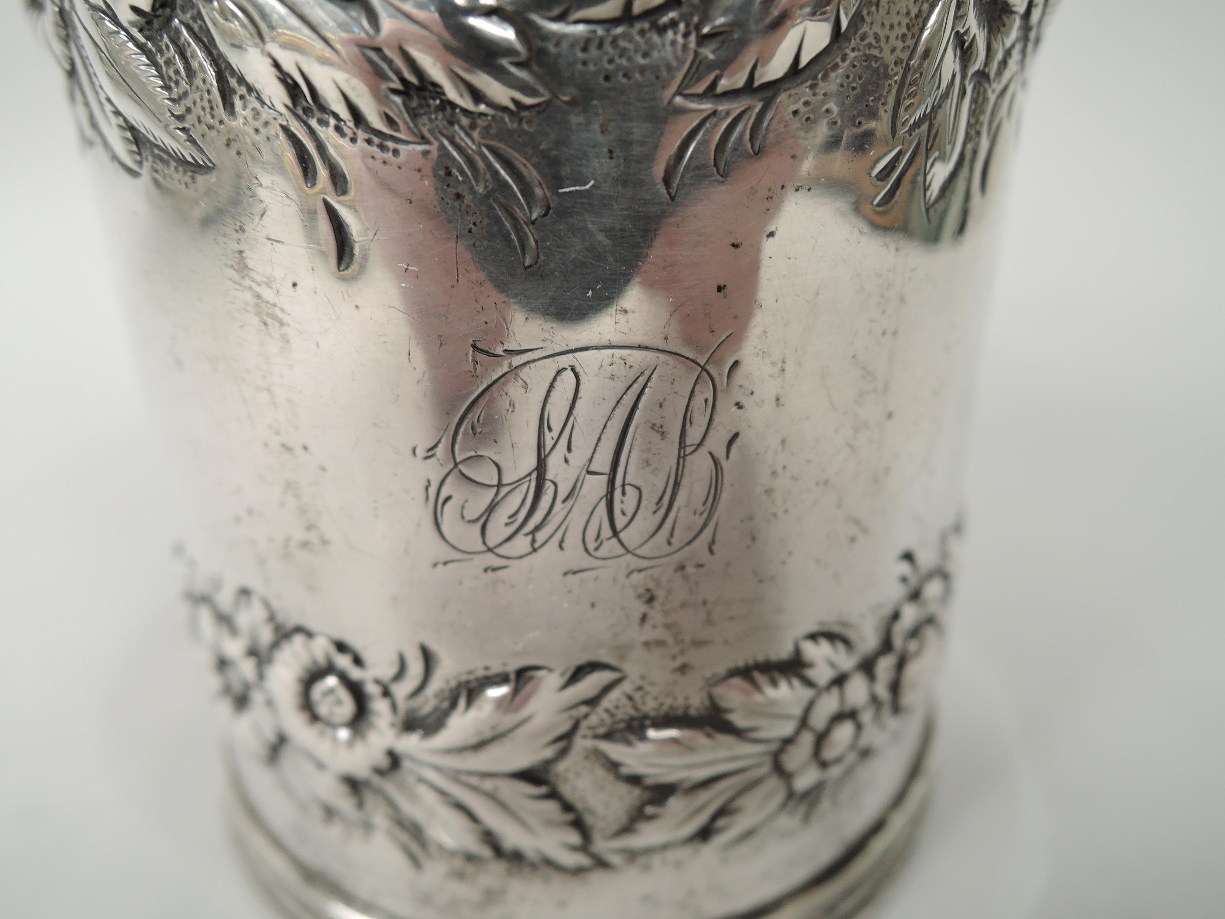Antique Kirk Silver Baby Cup with Floral Garlands In Good Condition In New York, NY