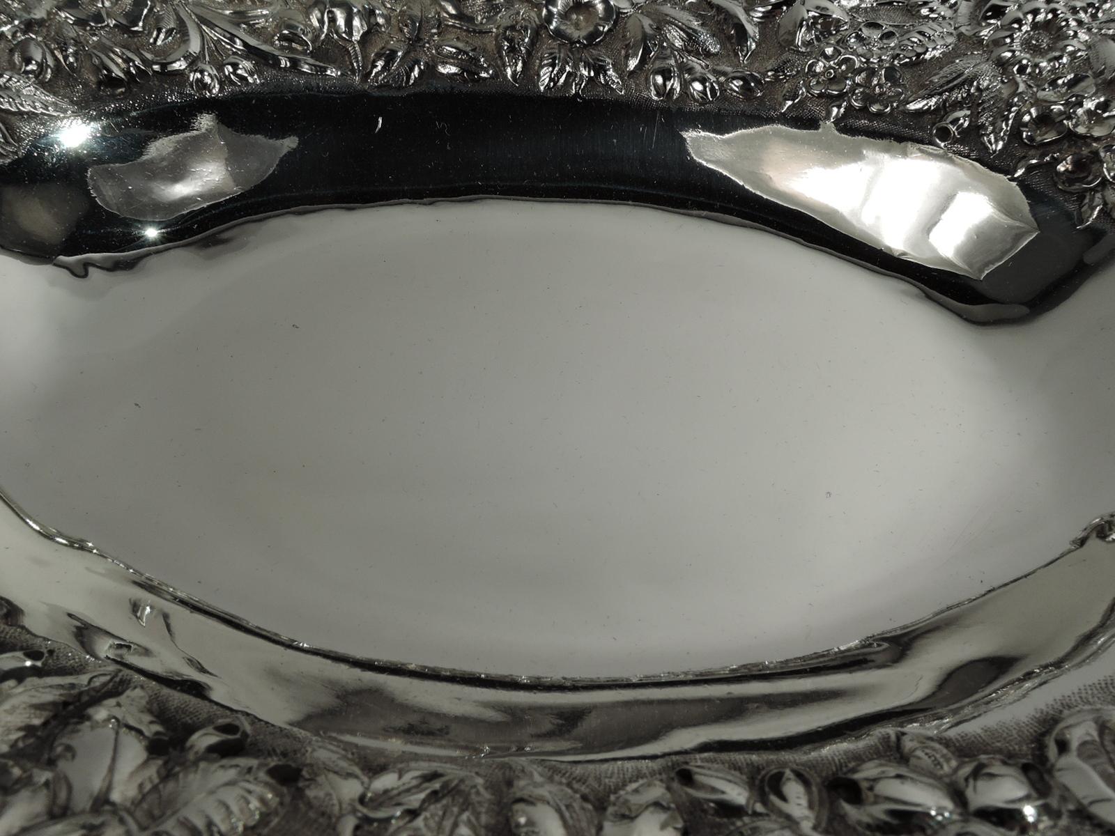 Repoussé Antique Kirk Victorian Baltimore Repousse Sterling Silver Bowl