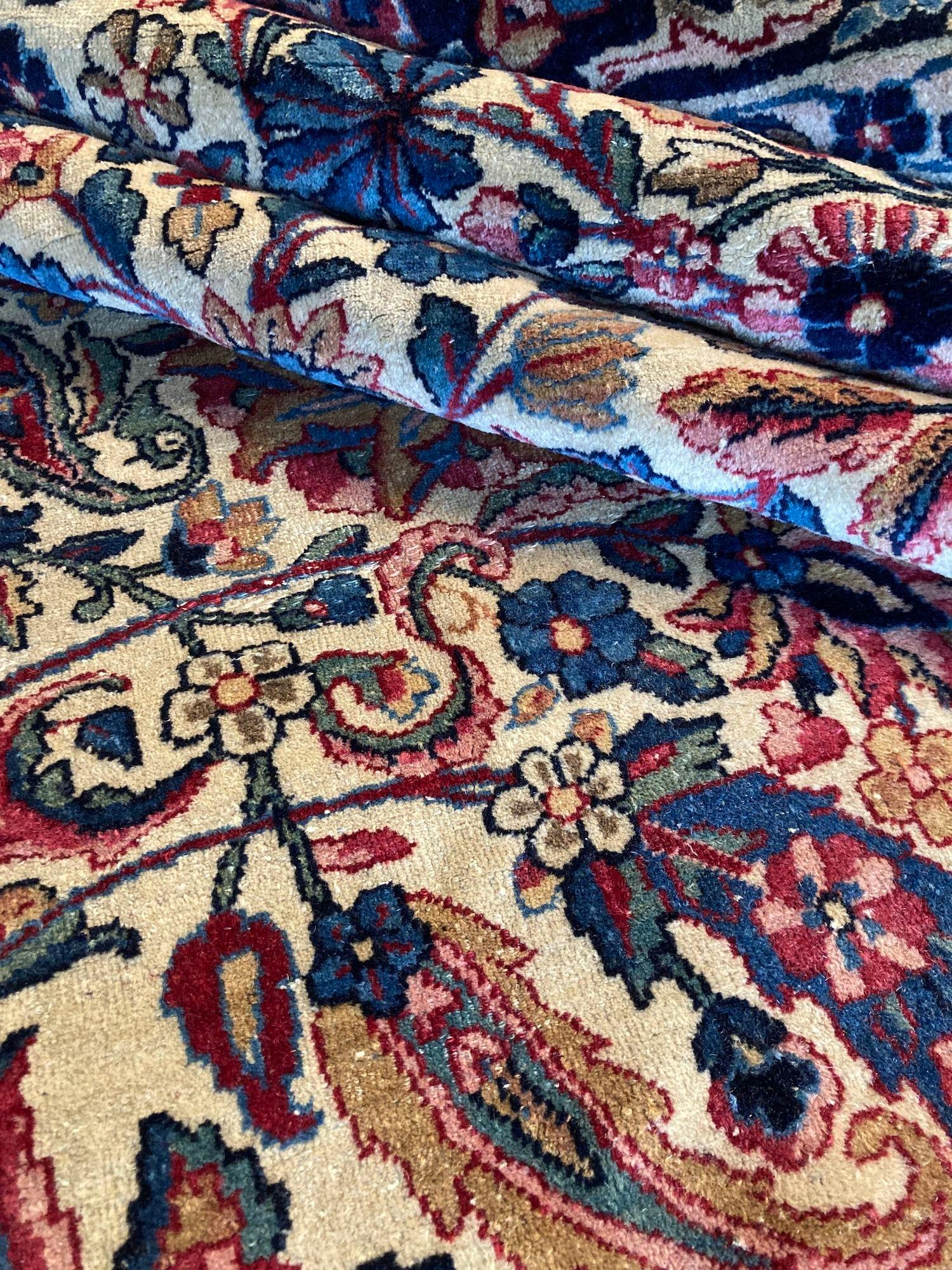 Antique Kirman Lavar Carpet 10