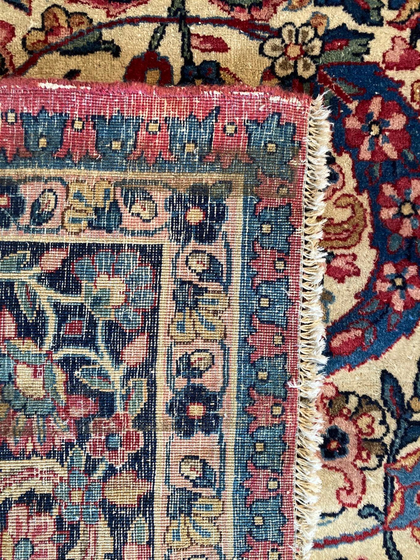 Antique Kirman Lavar Carpet 12