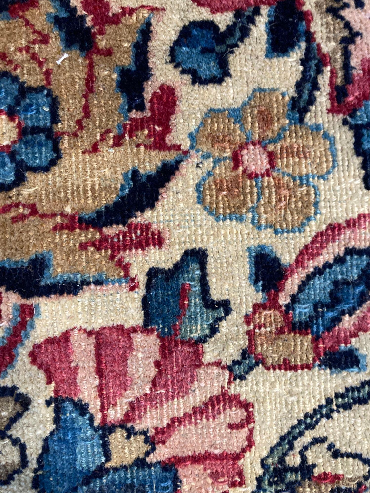 Antique Kirman Lavar Carpet 14