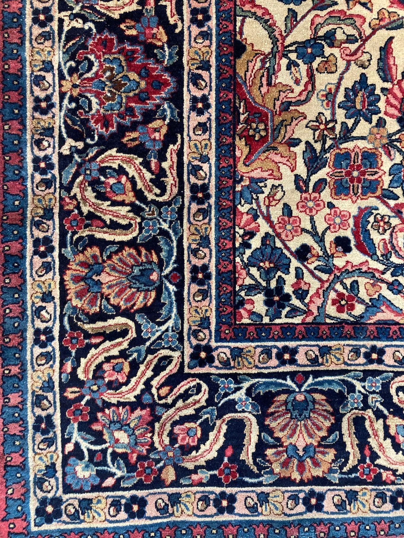 Antique Kirman Lavar Carpet 1