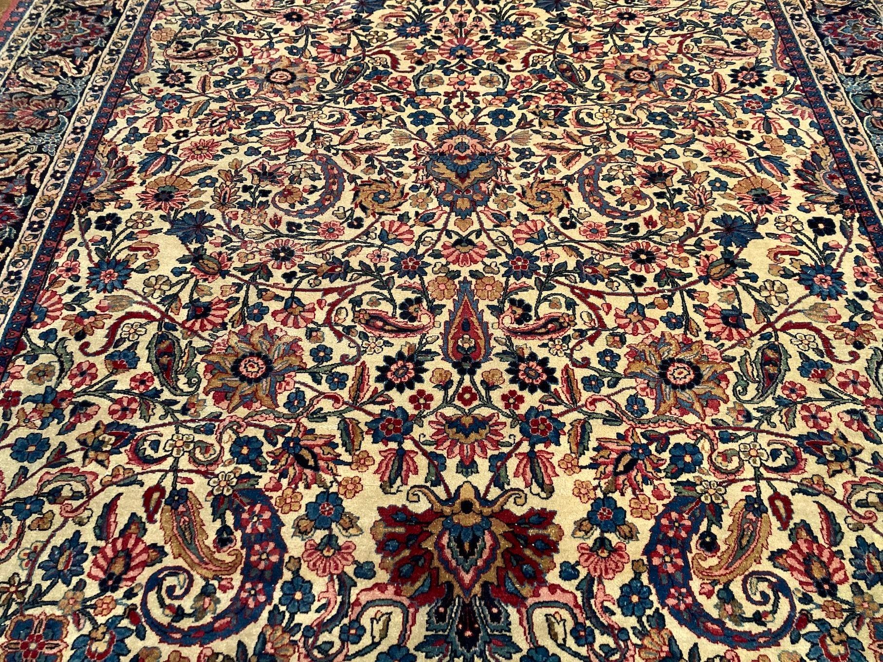 Antique Kirman Lavar Carpet 2