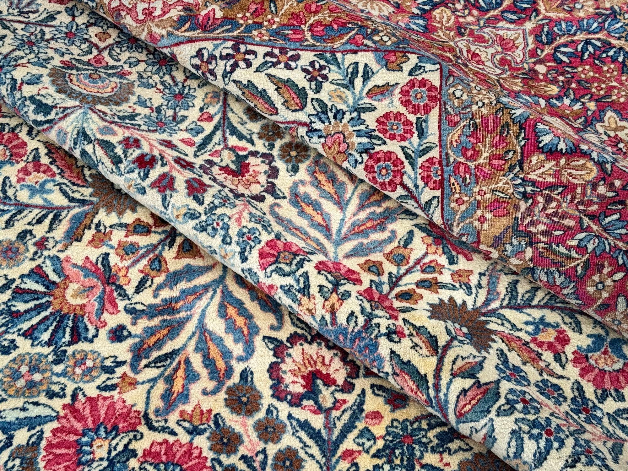 Tappeto antico Kirman Lavar 3,00m x 2,45m in vendita 10