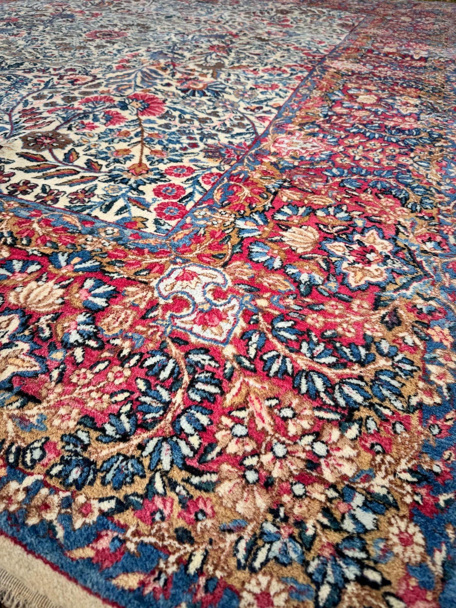 Tappeto antico Kirman Lavar 3,00m x 2,45m in vendita 4