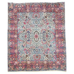 Antique Kirman Lavar Carpet 3.00m x 2.45m
