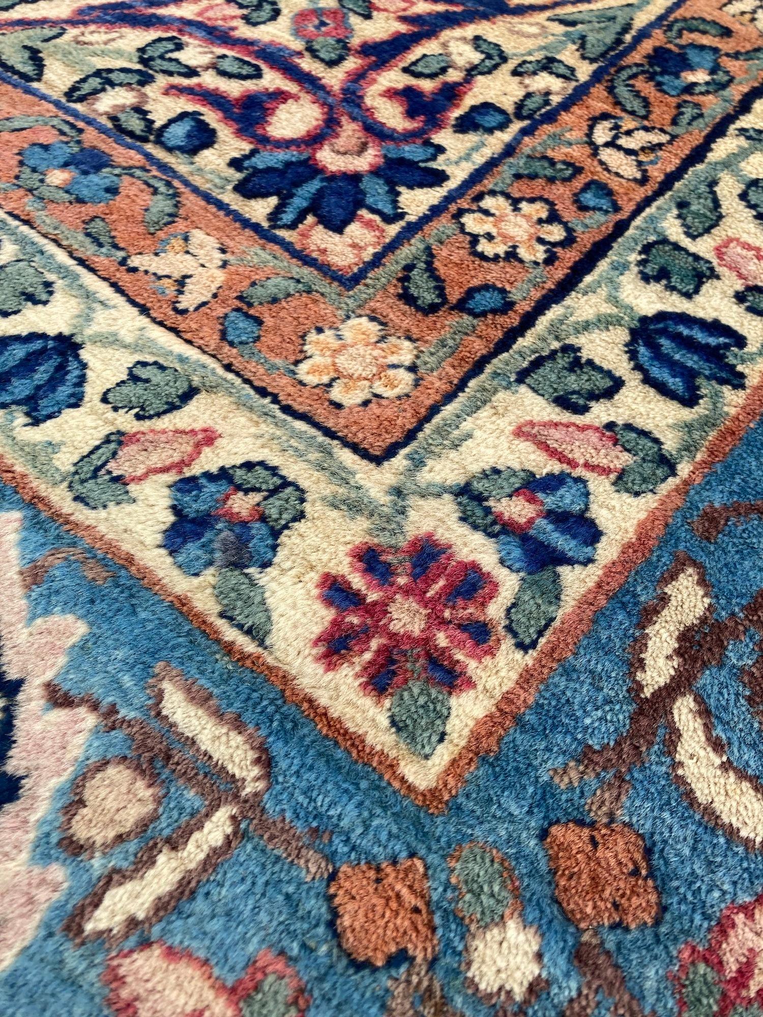 Antique Kirman Lavar Carpet 3.40m x 2.55m For Sale 5