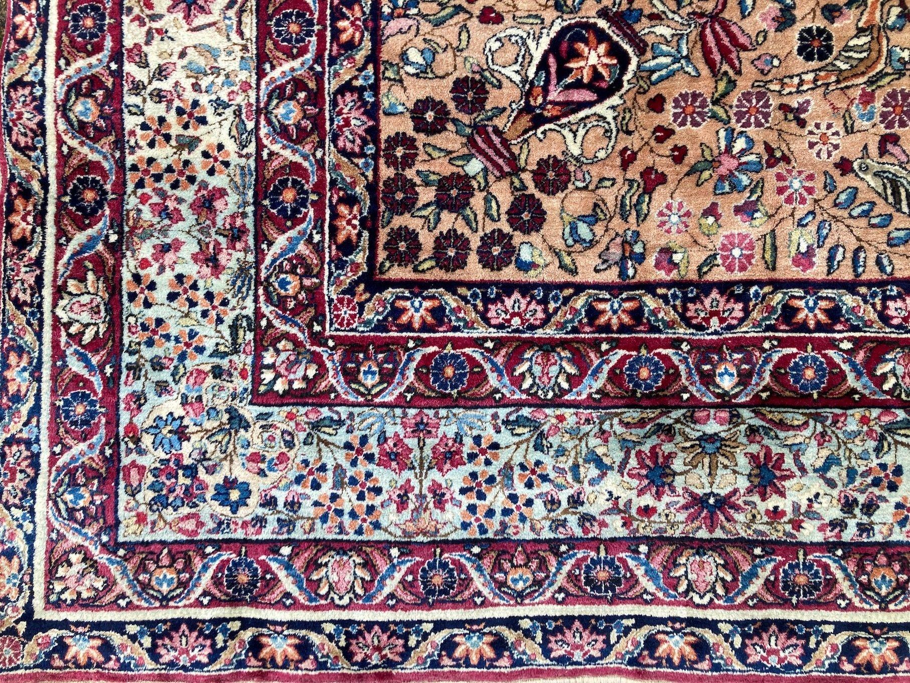 Early 20th Century Antique Kirman Lavar Carpet For Sale