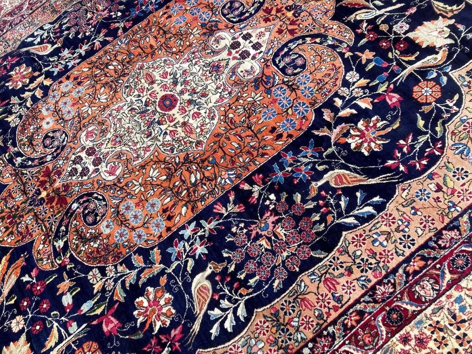 Antique Kirman Lavar Carpet For Sale 3
