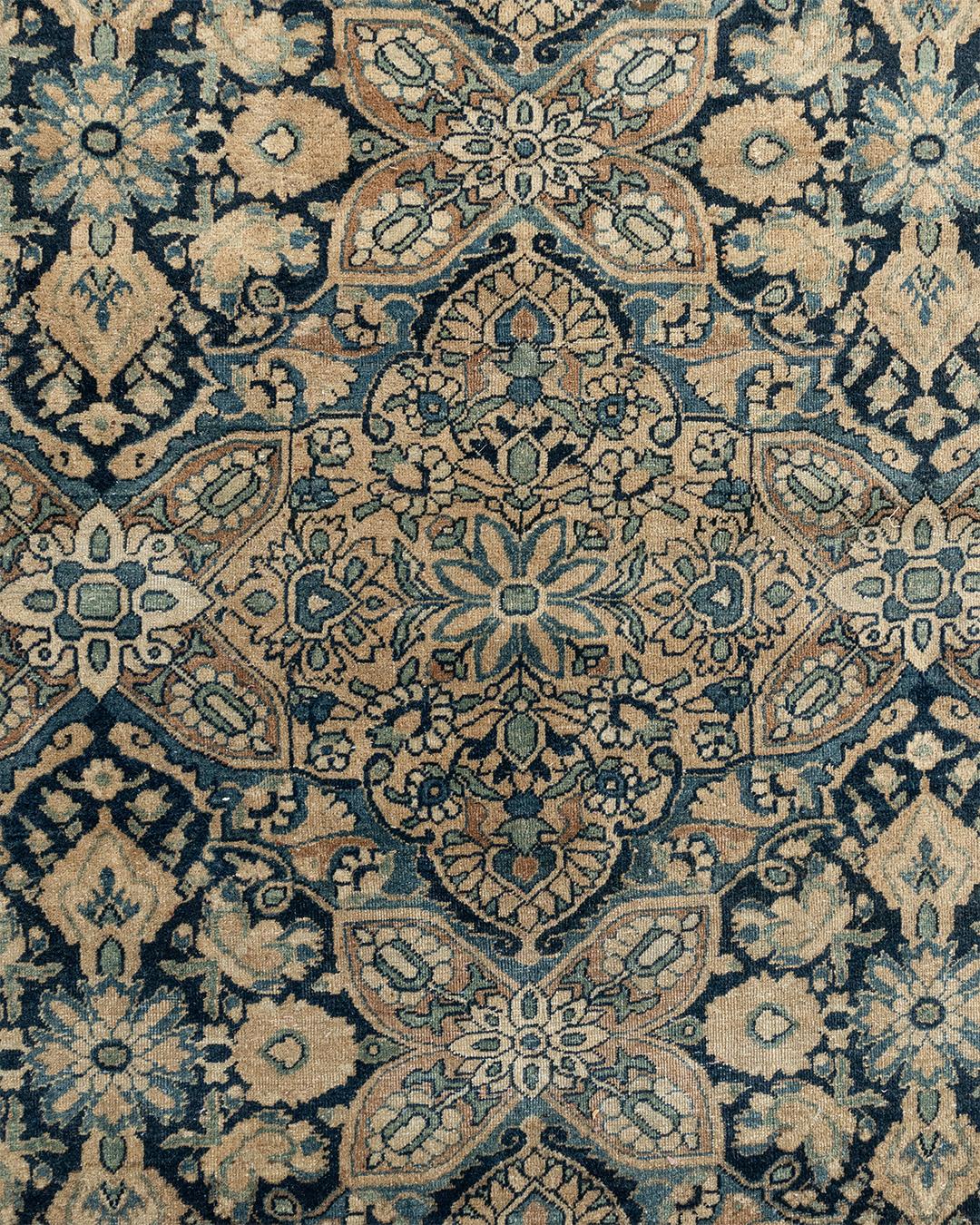 Hand-Knotted Antique Kirman Rug, circa 1880  13' x 20' For Sale