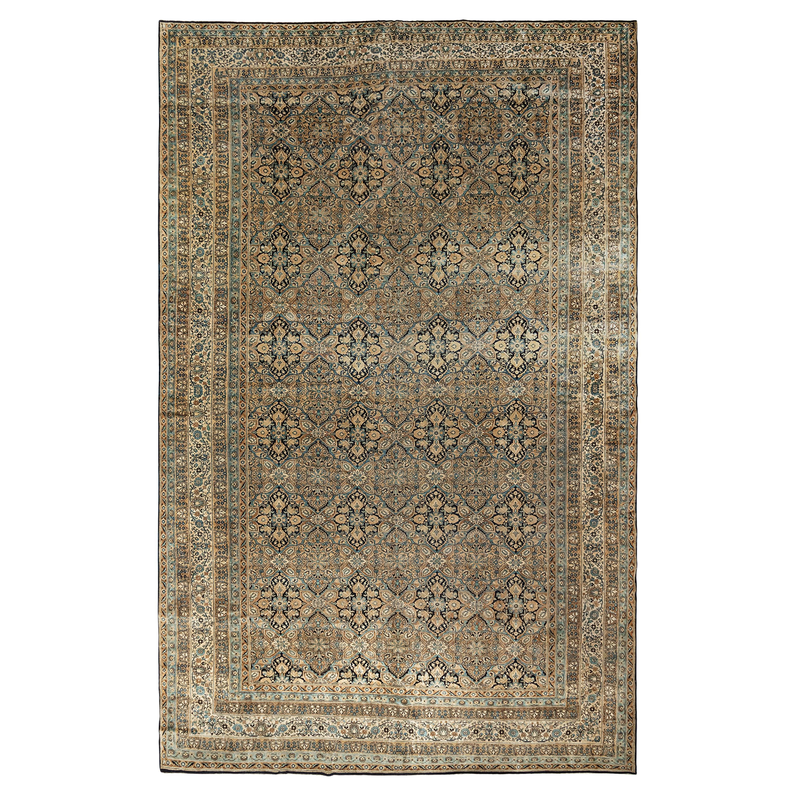 Antiker Kirman-Teppich, um 1880  13' x 20'