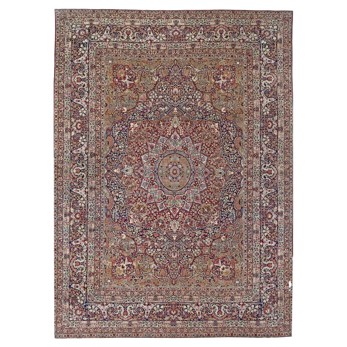 Antiker persischer KirmanShah/Laver Kirman-Teppich  im Angebot