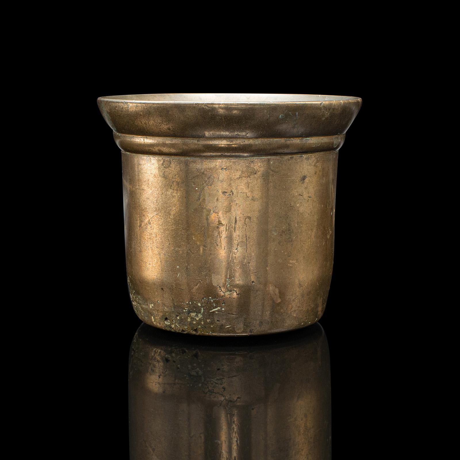 Antique Kitchen Mortar & Pestle, English, Bronze, Apothecary, Chemist, Georgian In Good Condition For Sale In Hele, Devon, GB