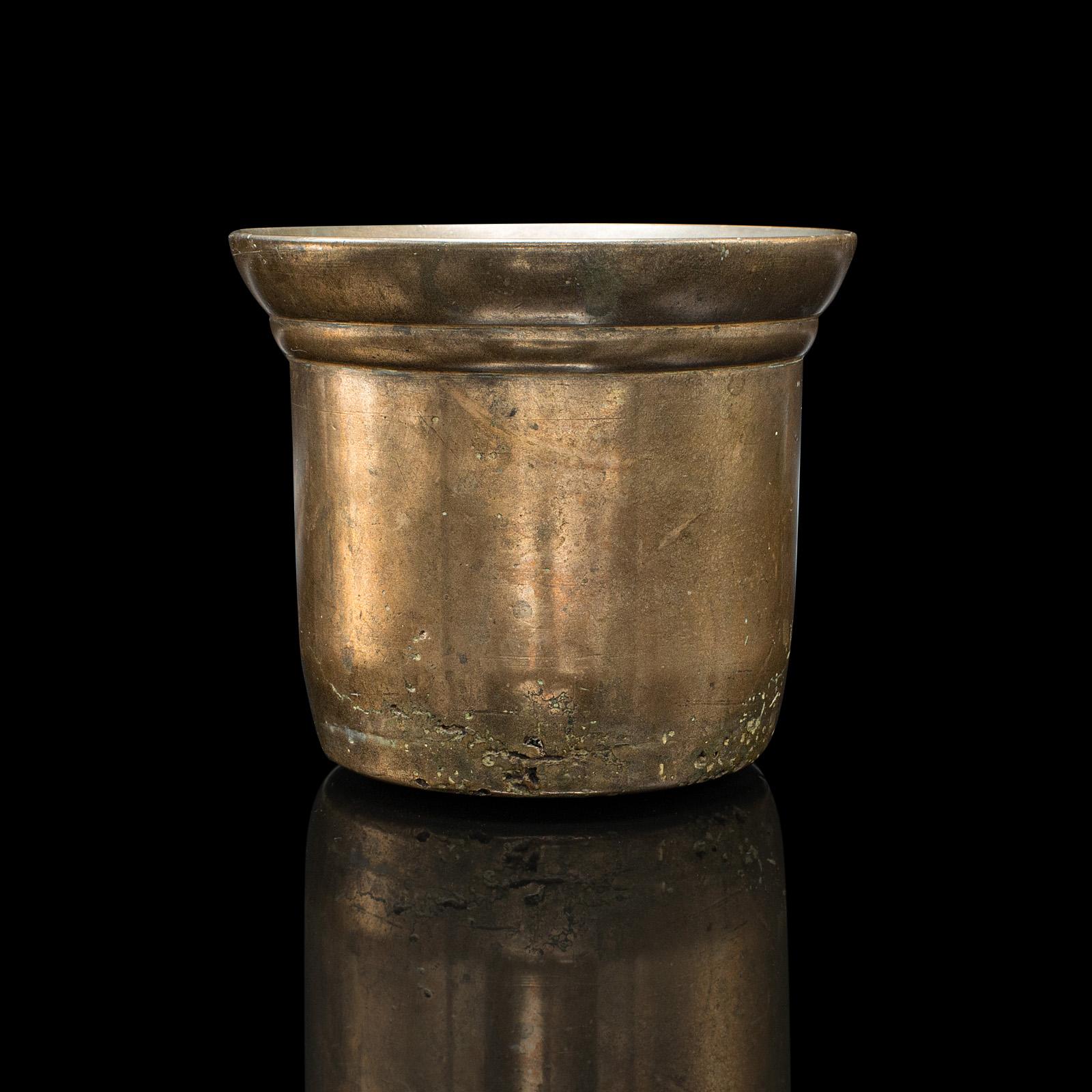 18th Century Antique Kitchen Mortar & Pestle, English, Bronze, Apothecary, Chemist, Georgian For Sale