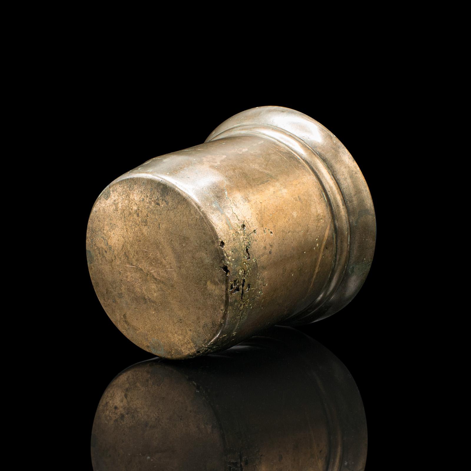 Antique Kitchen Mortar & Pestle, English, Bronze, Apothecary, Chemist, Georgian For Sale 4