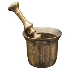 Antique Kitchen Mortar & Pestle, English, Bronze, Apothecary, Chemist, Georgian