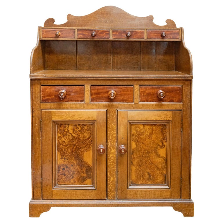 old fashioned kitchen dresser Antique Teak Kitchen Dresser – Kernow Furniture main image 1