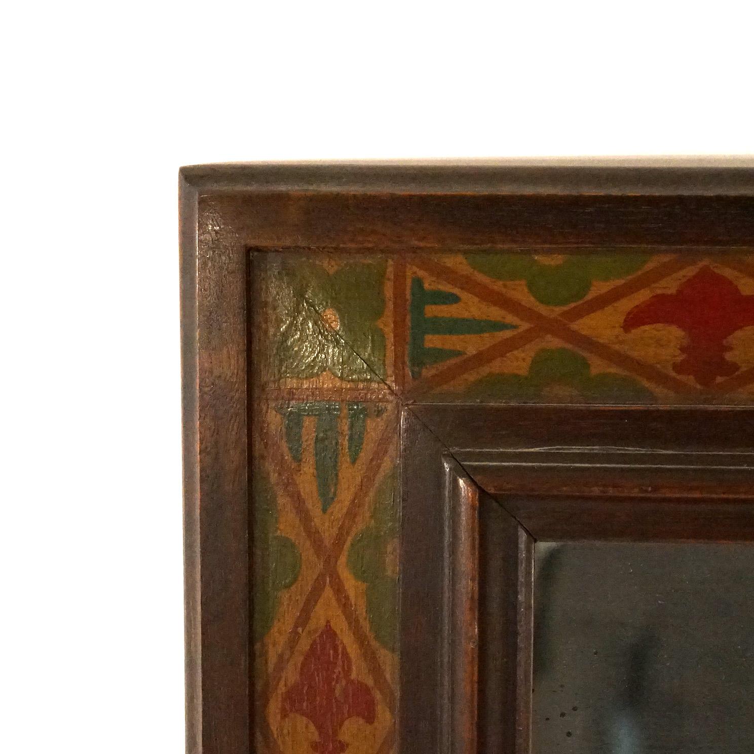Antique Kittinger Colonial Revival Polychromed Wall Mirror C1930 3