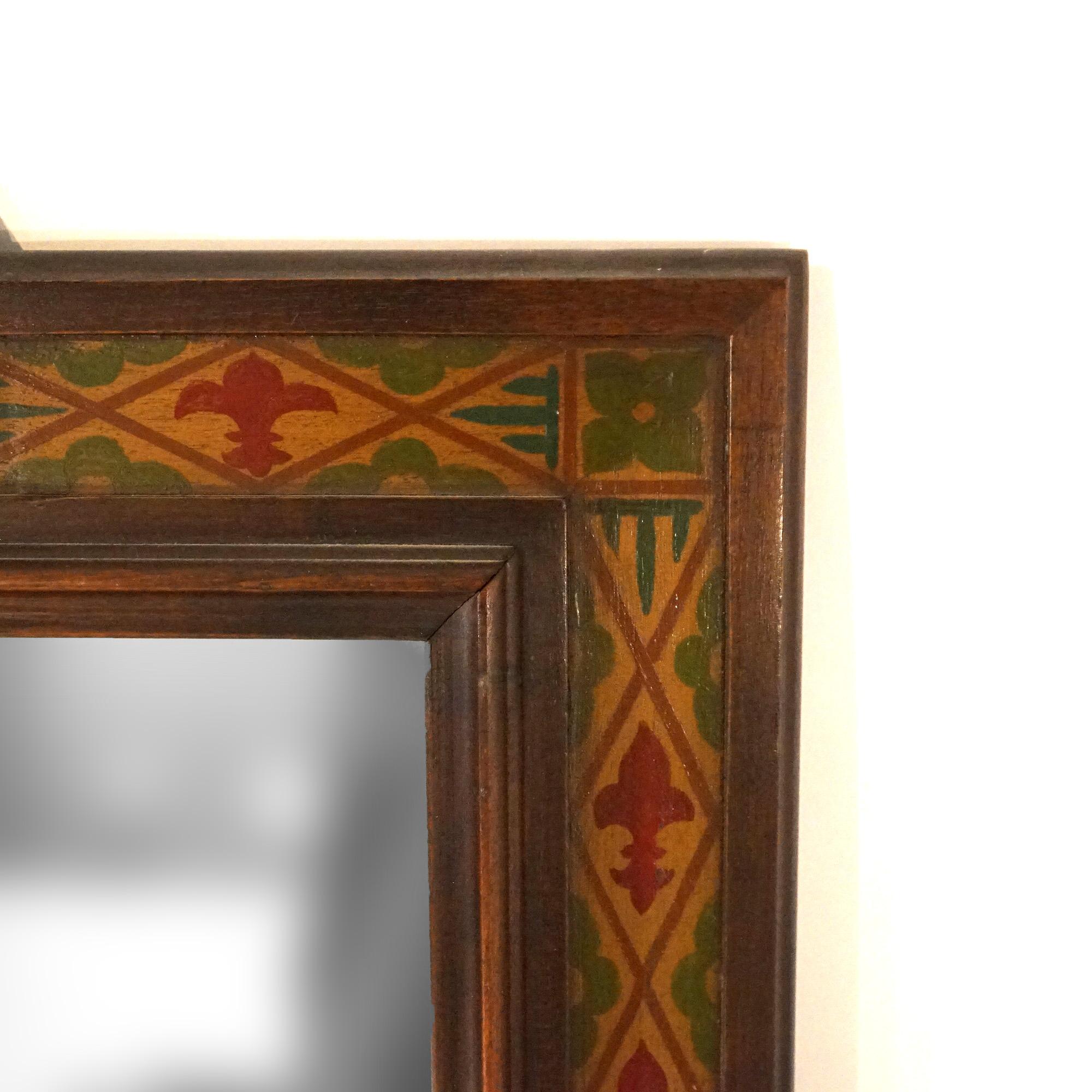 Antique Kittinger Colonial Revival Polychromed Wall Mirror C1930 4