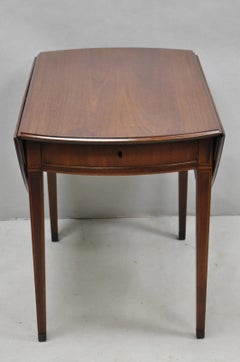 Antique Kittinger Colonial Williamsburg CW-27 Mahogany Drop Leaf Pembroke Table