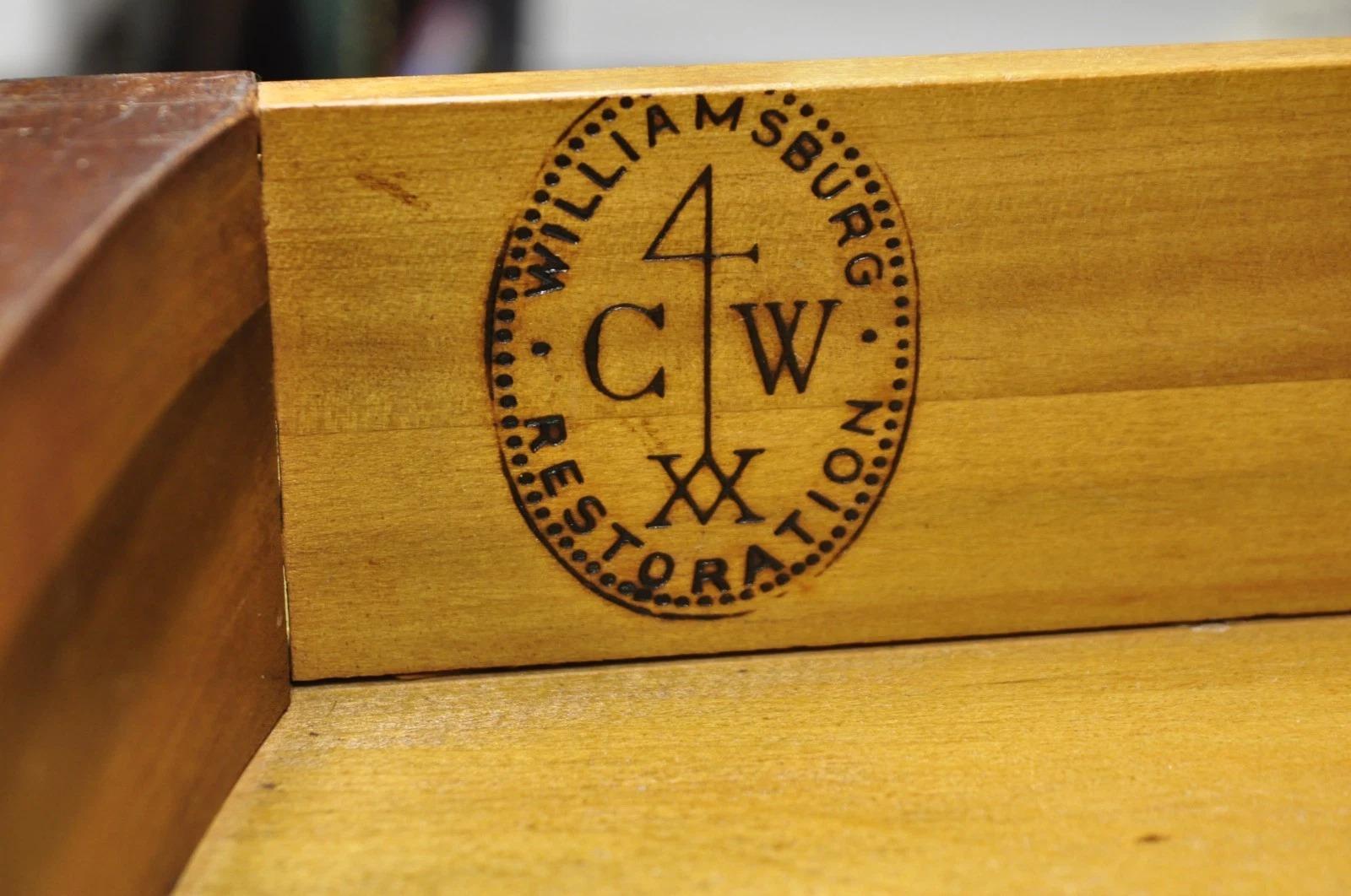 Ancienne table Pembroke à abattant en acajou Colonial Williamsburg CW-27 Bon état - En vente à Philadelphia, PA