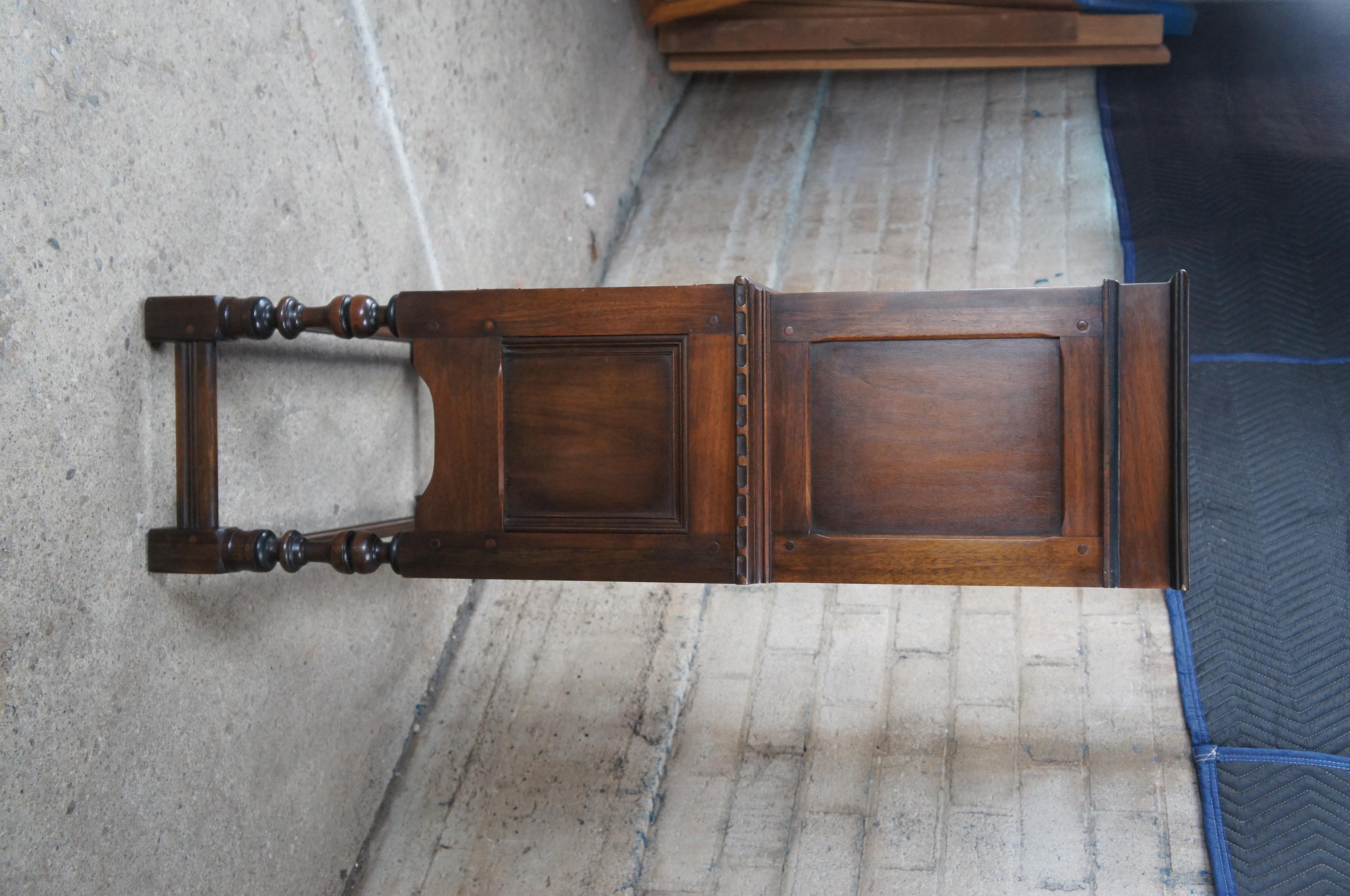 Antique Kittinger Jacobean Spanish Revival American Walnut Carved Secretary Desk For Sale 2