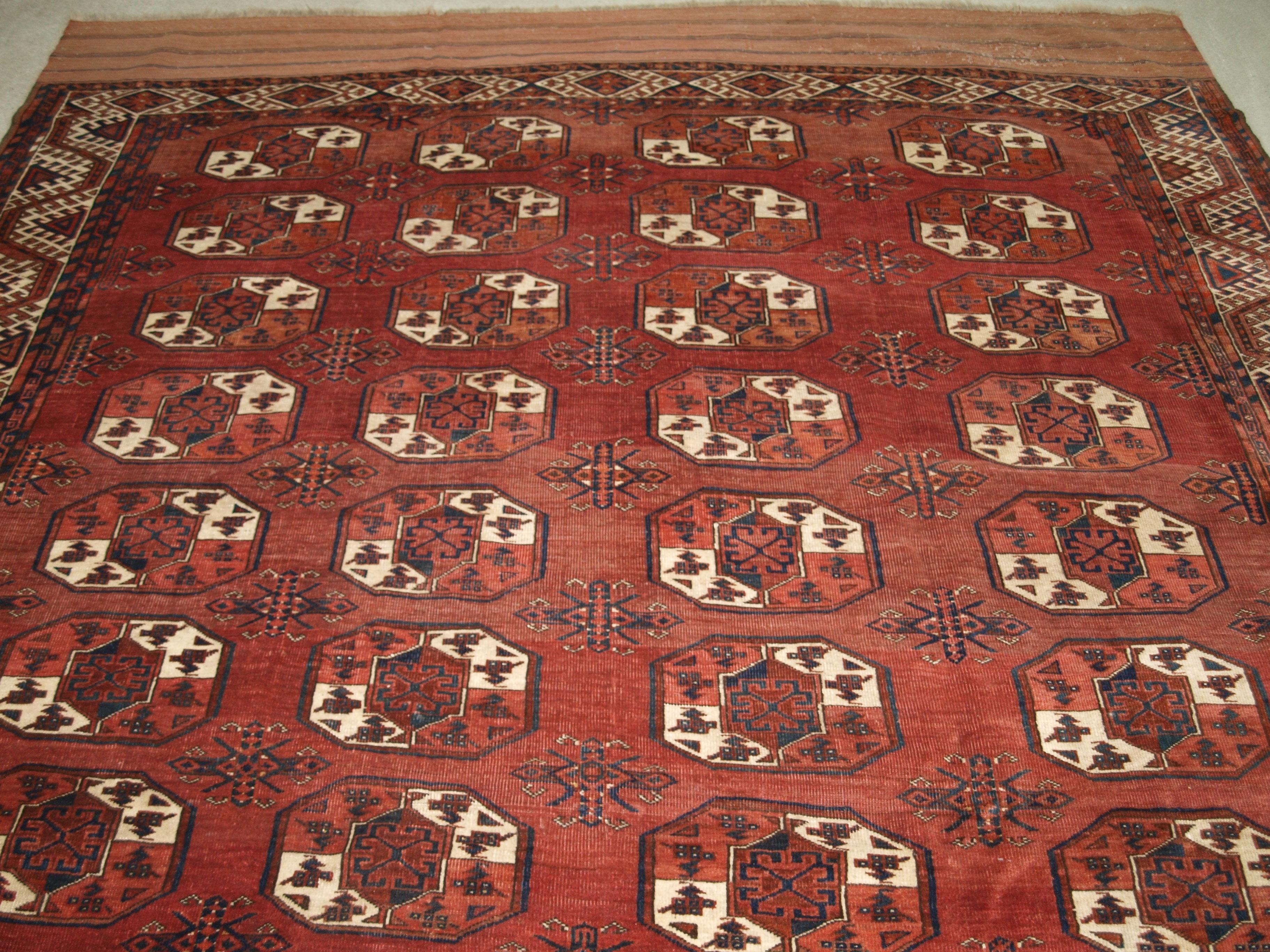 Georgian Antique Kizyl Ayak Ersari Turkmen Main Carpet