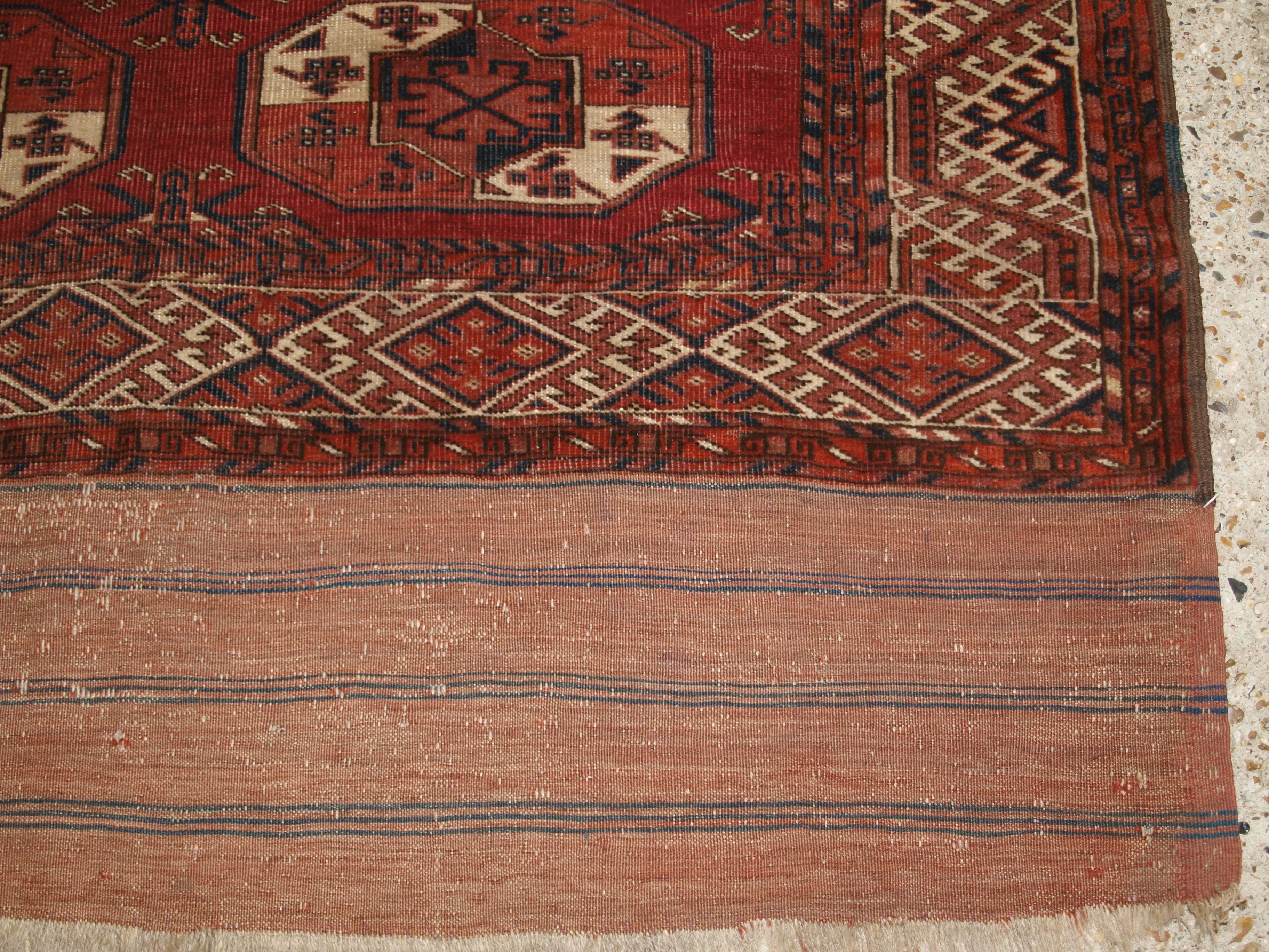 Wool Antique Kizyl Ayak Ersari Turkmen Main Carpet