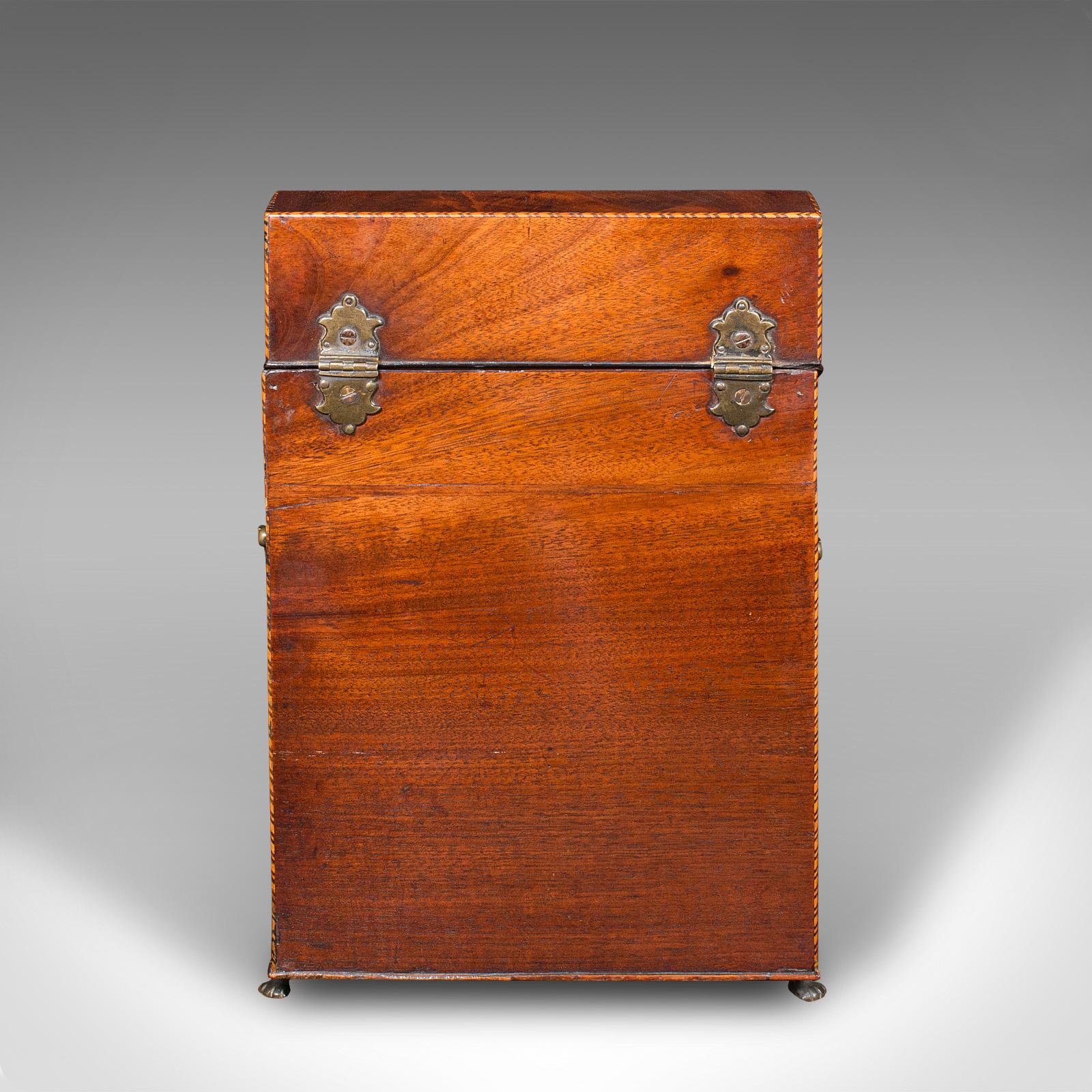 Antique Knife Box, English, Cutlery Canteen, Oak Lined, Kitchen, Georgian, 1770 In Good Condition In Hele, Devon, GB