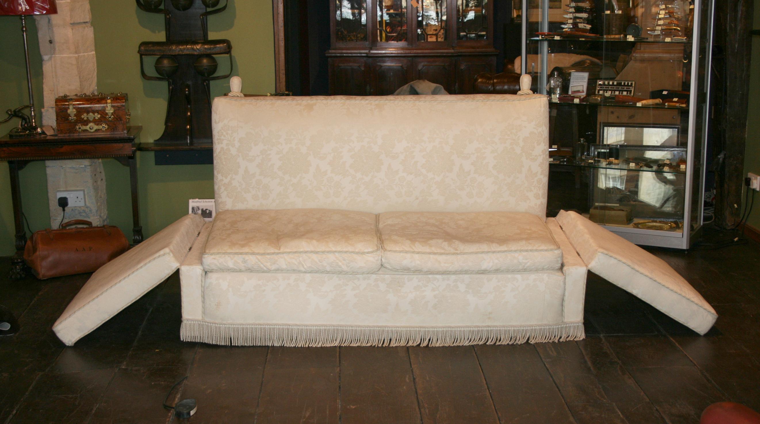 Antique Knole Sofa, Sofa with Drop Down Sides, Edwardian, circa 1910 1