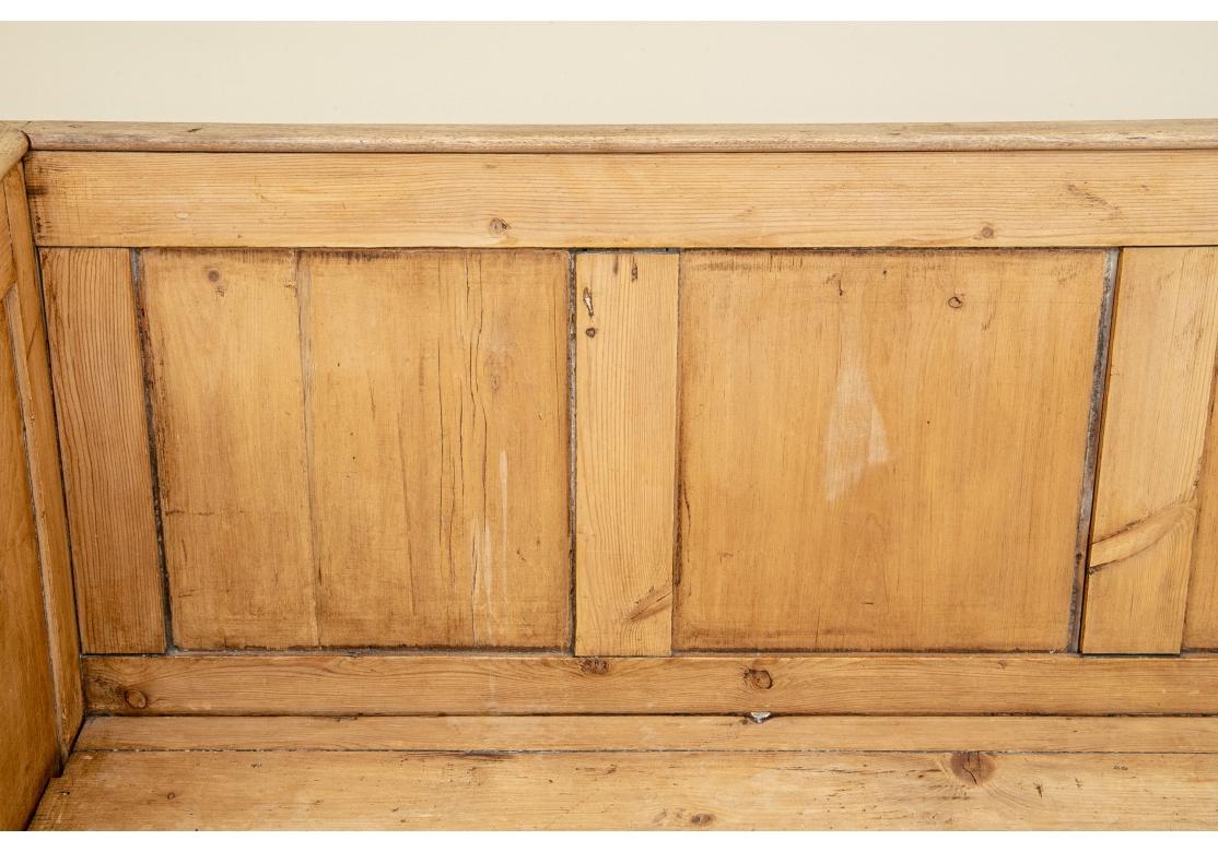 Antique Knotty Pine Bench For Sale 9