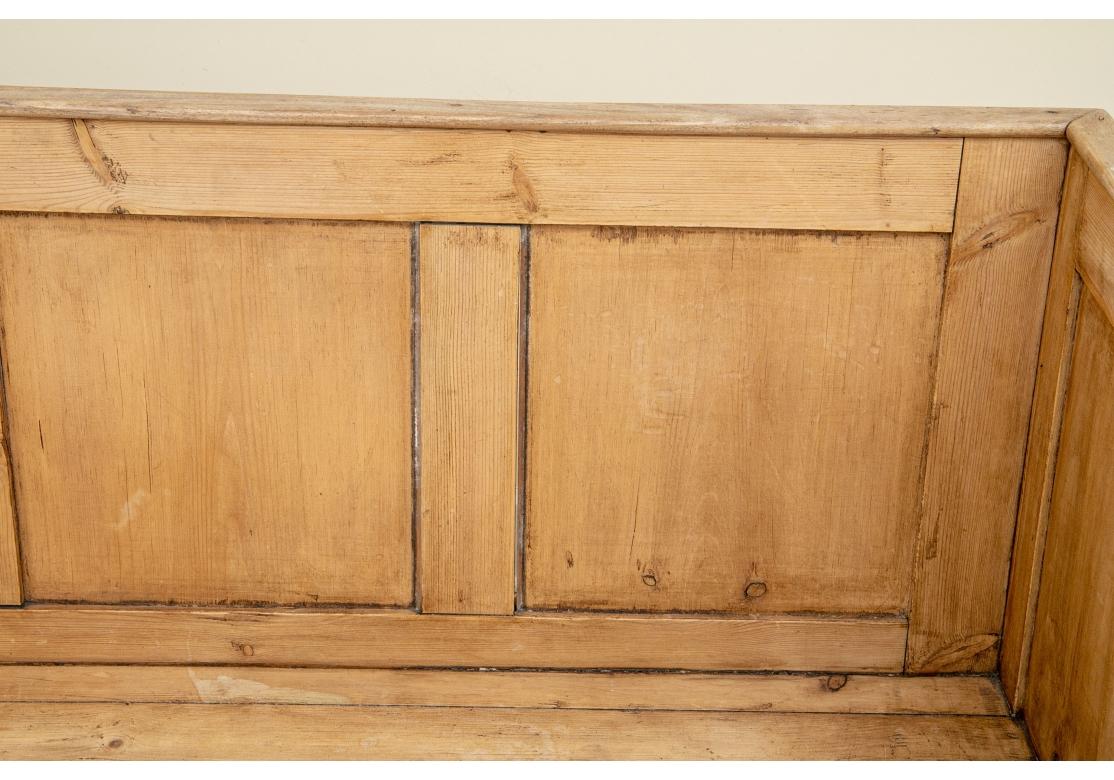 19th Century Antique Knotty Pine Bench For Sale